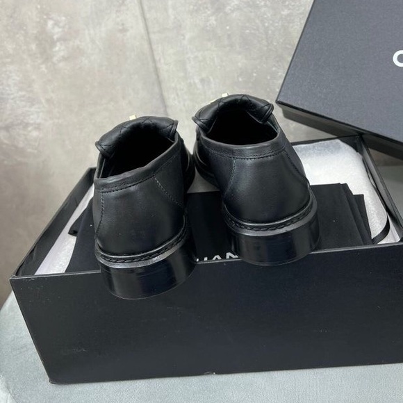 Chanel Black Leather Loafers - Picture 8 of 8